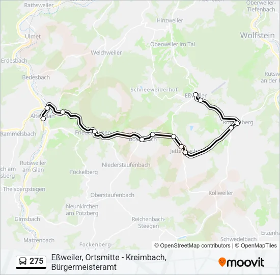 275 Bus Line Map