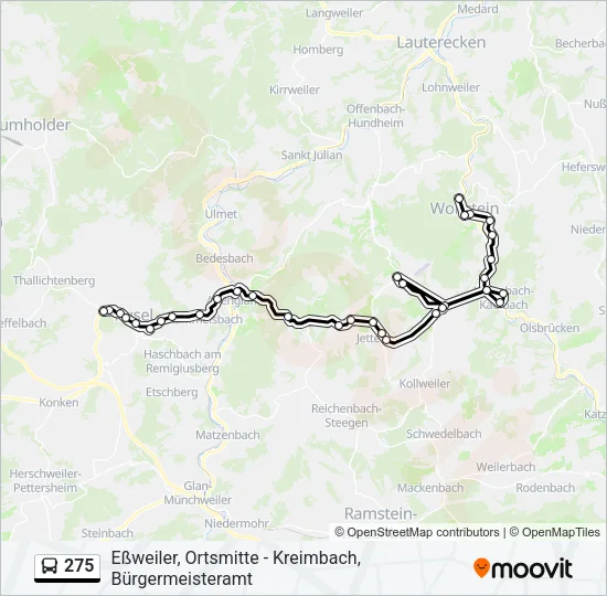 275 Bus Line Map
