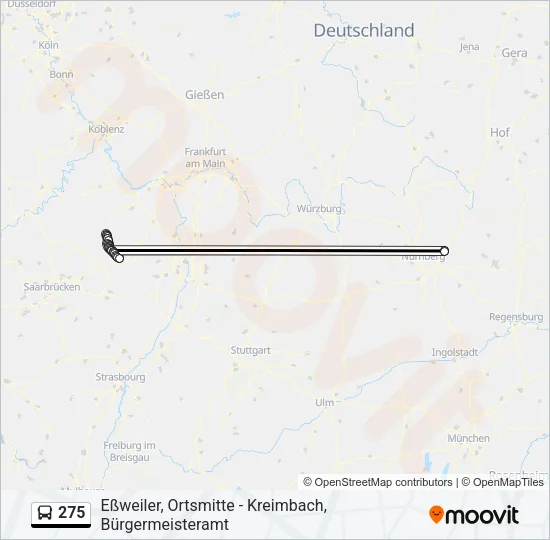 275 Bus Line Map