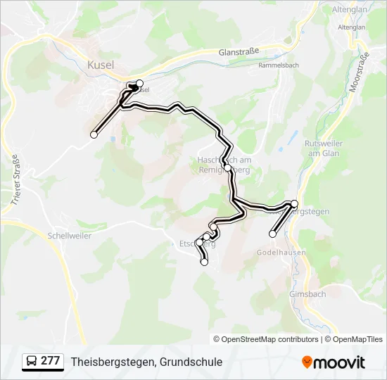 277 Bus Line Map