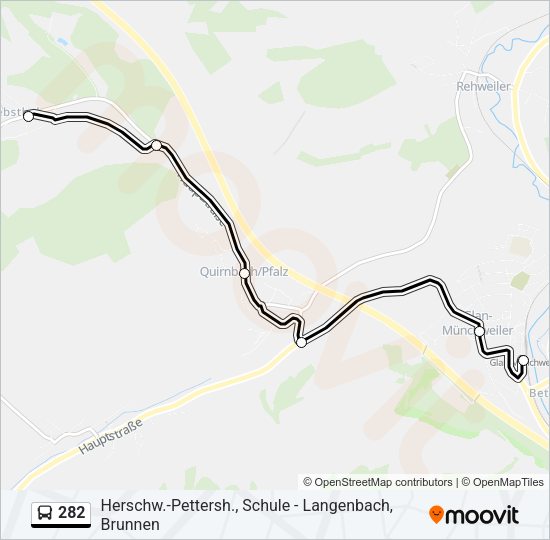 282 Bus Line Map