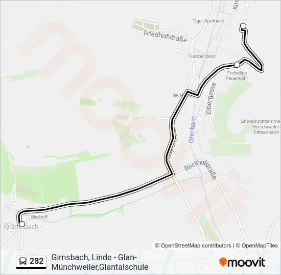 282 Bus Line Map