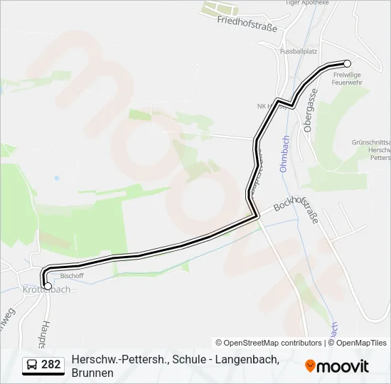 282 Bus Line Map