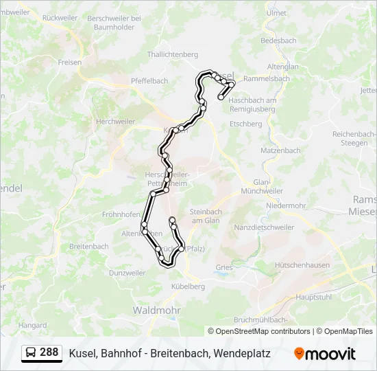 288 Bus Line Map