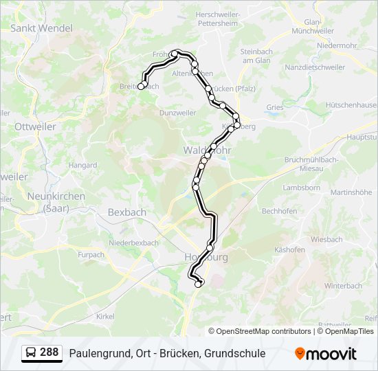 288 Bus Line Map