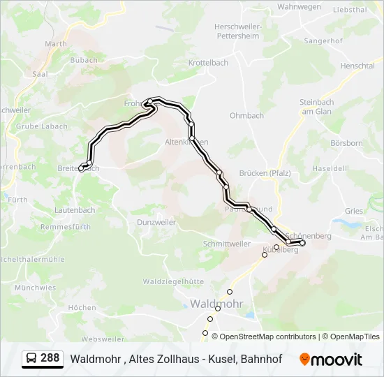 288 Bus Line Map