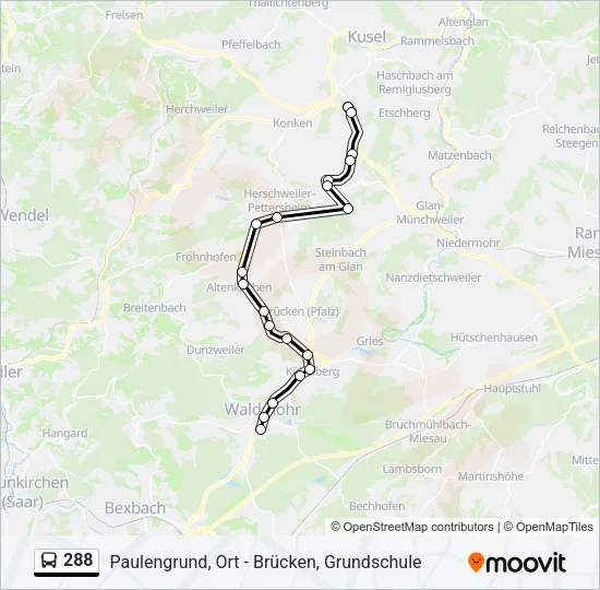 288 Bus Line Map