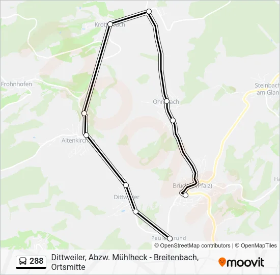 288 Bus Line Map
