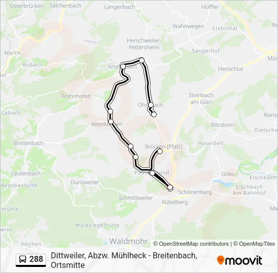 288 Bus Line Map