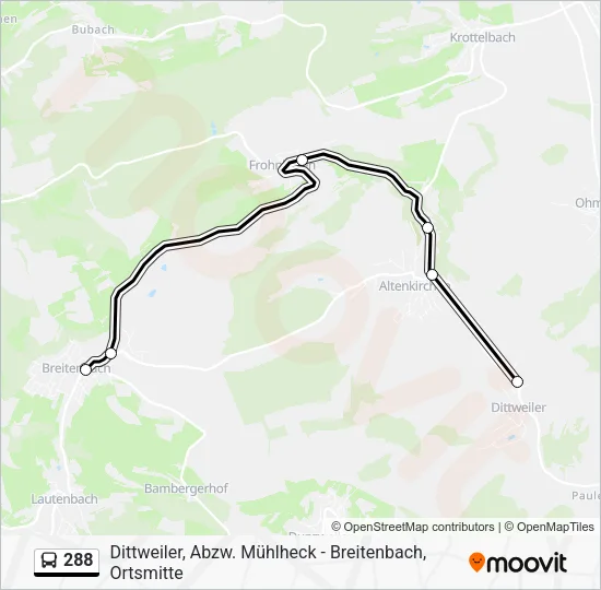 288 Bus Line Map