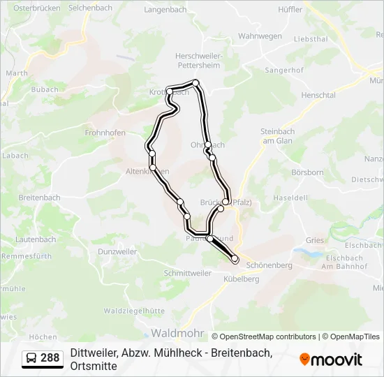 288 Bus Line Map