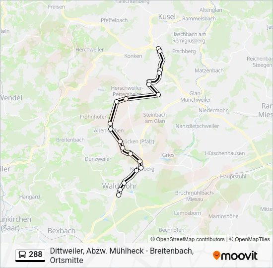 288 Bus Line Map