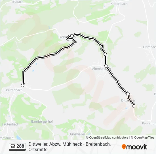 288 Bus Line Map