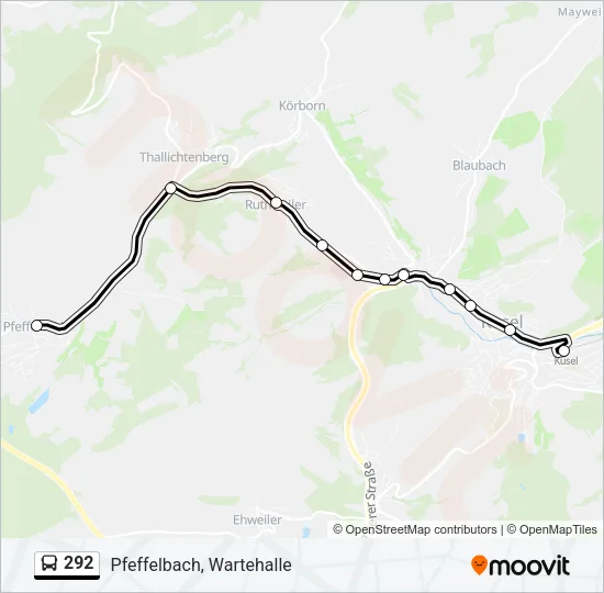 292 Bus Line Map