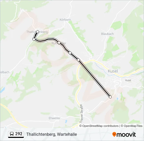 292 Bus Line Map