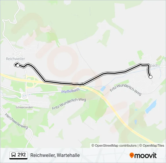 292 Bus Line Map