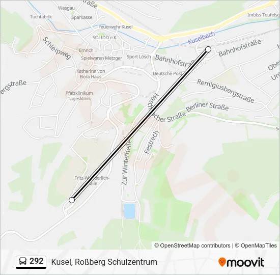 292 Bus Line Map