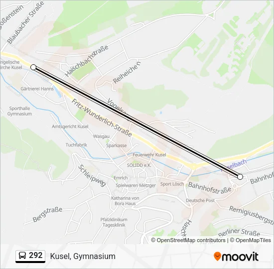292 Bus Line Map