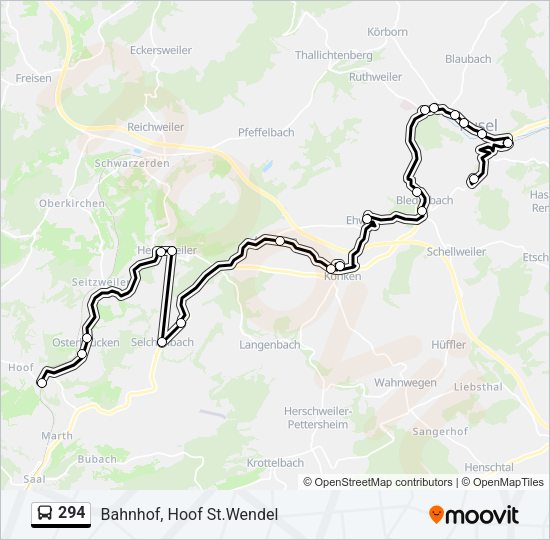 294 Bus Line Map