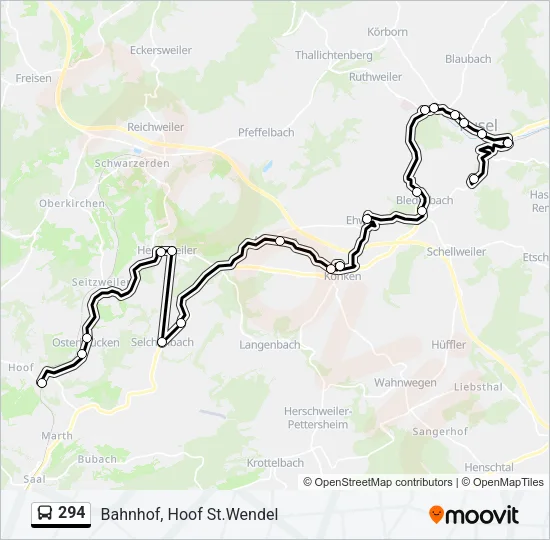 294 Bus Line Map