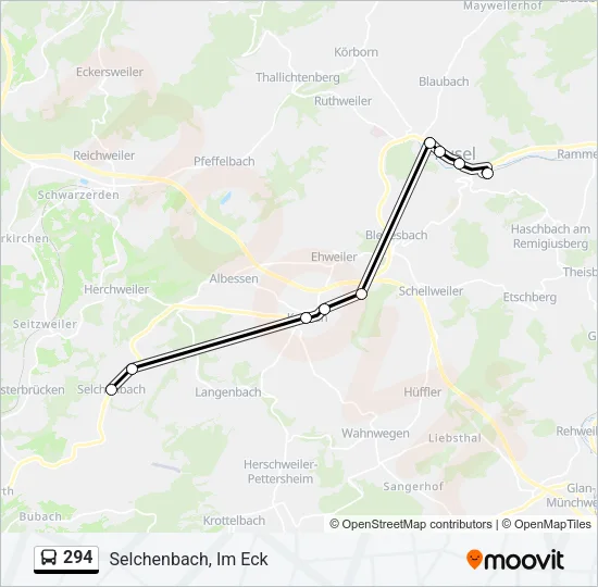 294 Bus Line Map
