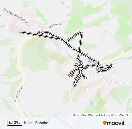 295 Bus Line Map