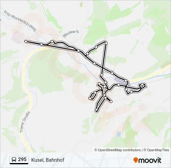 295 Bus Line Map