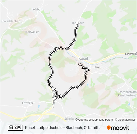 296 Bus Line Map