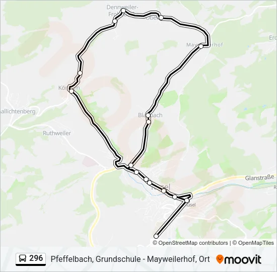 296 Bus Line Map
