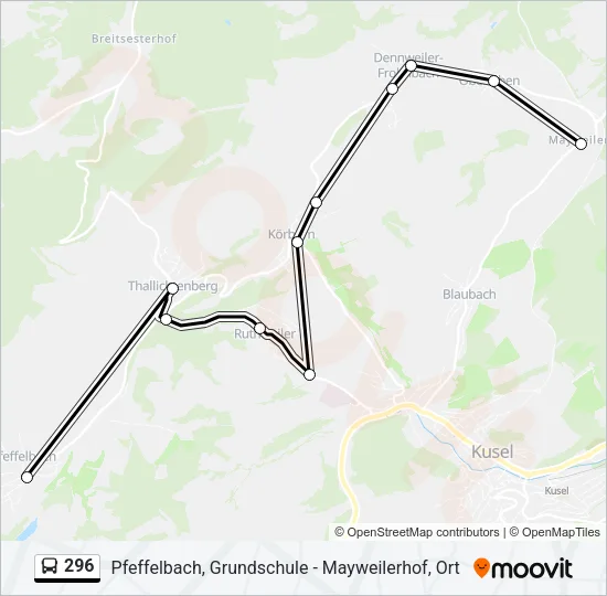 296 Bus Line Map