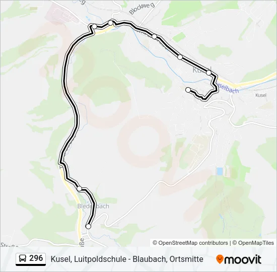 296 Bus Line Map