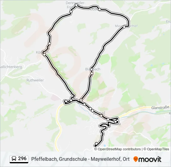 296 Bus Line Map