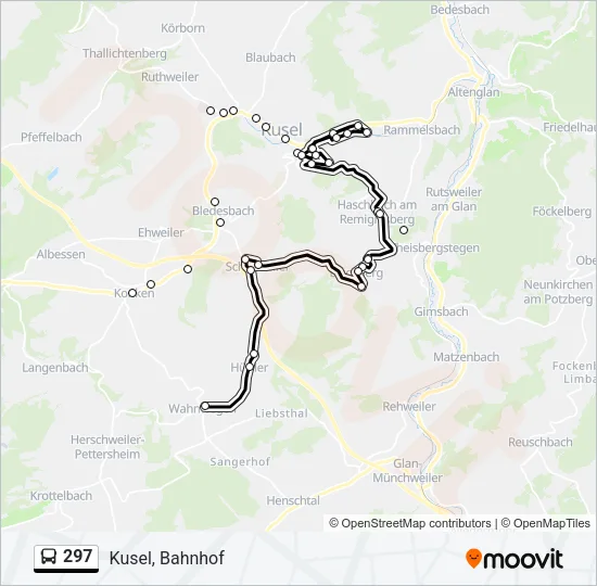 297 Bus Line Map