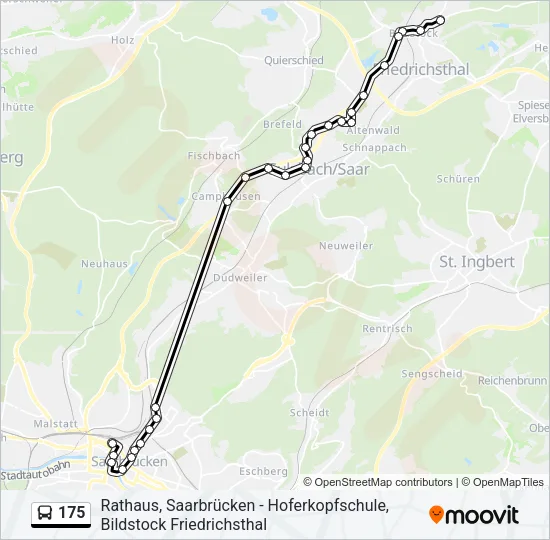 175 Bus Line Map