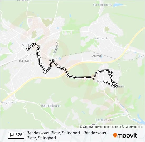 525 Bus Line Map