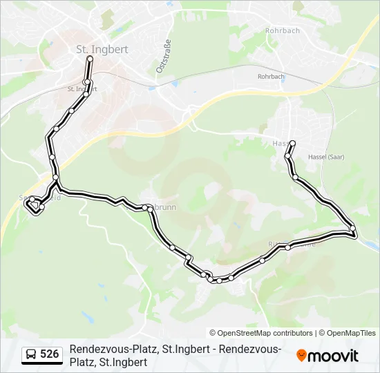 526 Bus Line Map