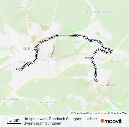 581 Bus Line Map