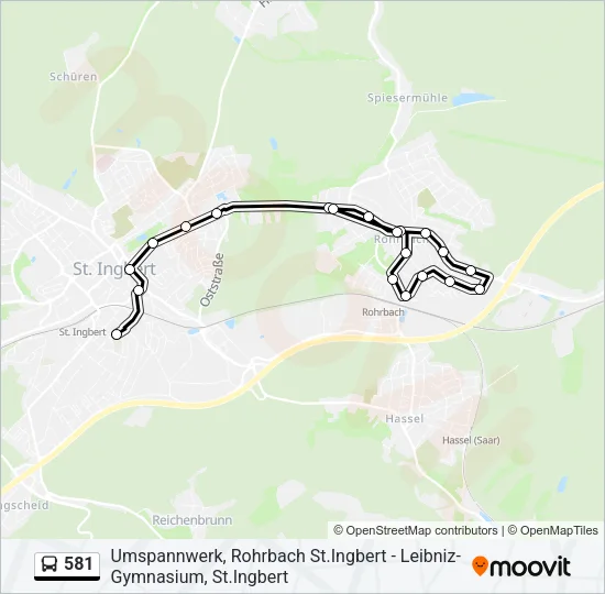 581 Bus Line Map