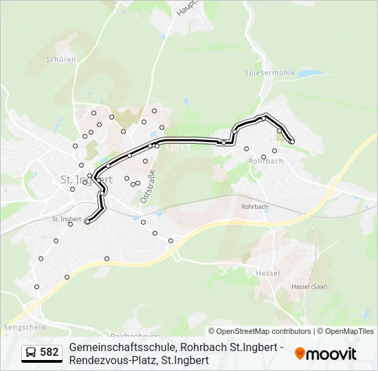 582 Bus Line Map