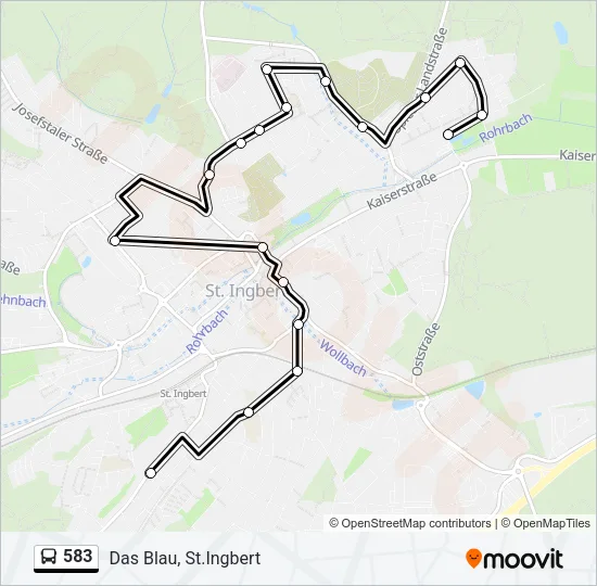 583 Bus Line Map