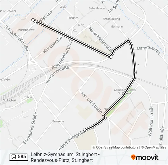 585 Bus Line Map