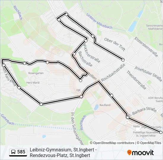 585 Bus Line Map
