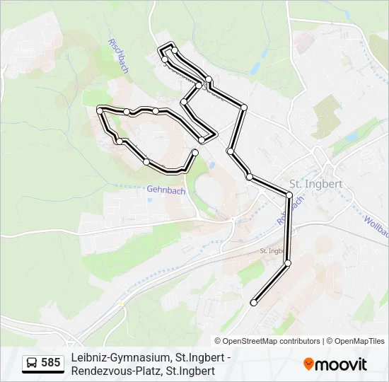 585 Bus Line Map