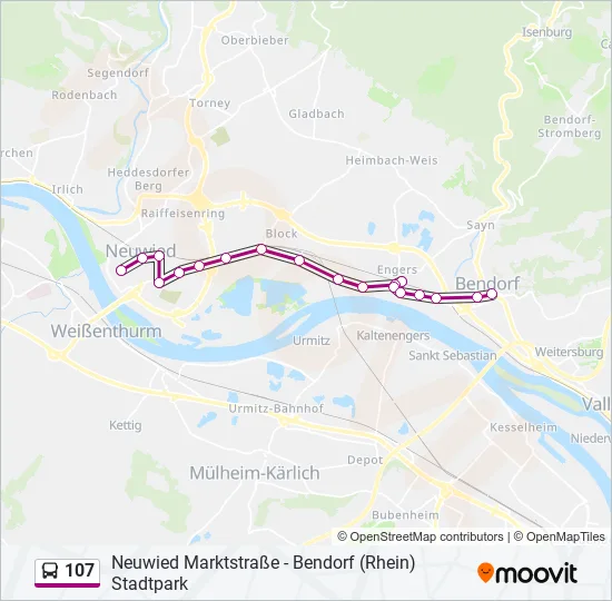 107  Line Map