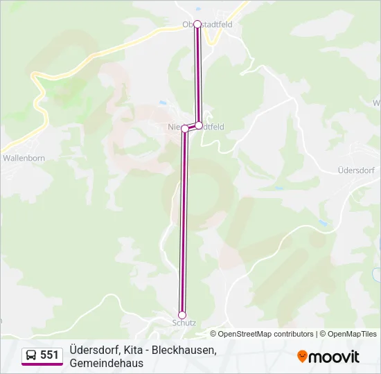 551 Bus Line Map