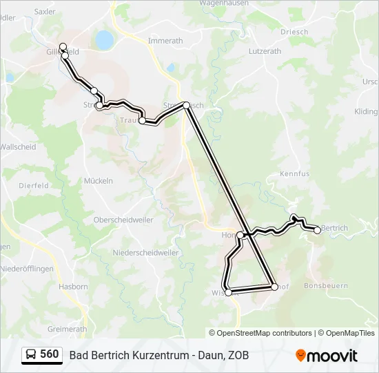560 Bus Line Map