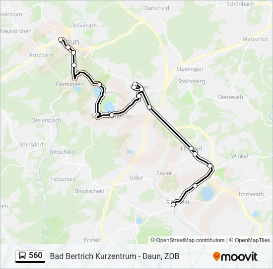 560 Bus Line Map