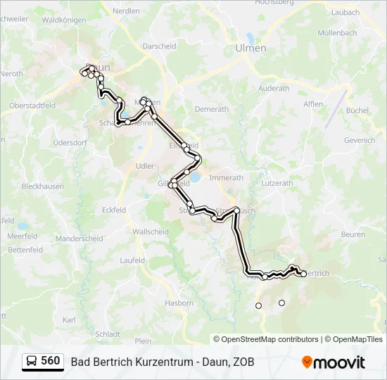 560 Bus Line Map