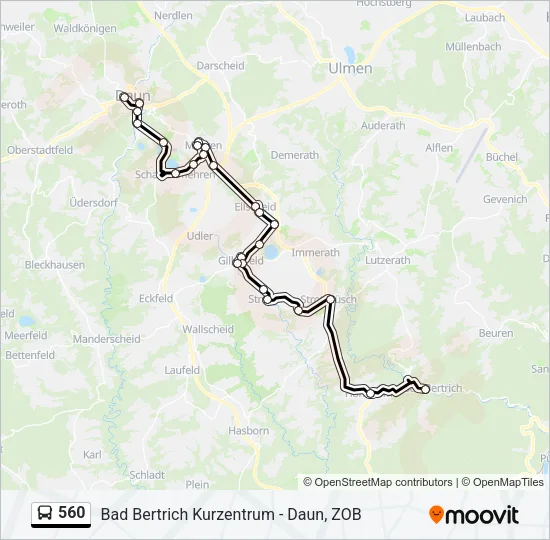 560 Bus Line Map