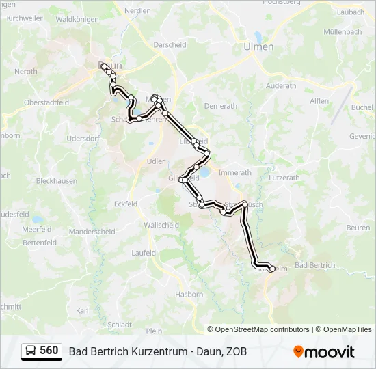 560 Bus Line Map